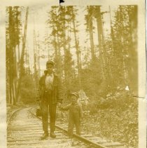 1925-28 - Two boys on tracks - Cowichan Valley - 1987003002 - jpg72 - 001