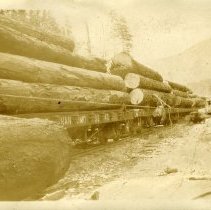 1925-28 - Flatcars with logs - Cowichan Valley - 1987003005 - jpg72 - 001