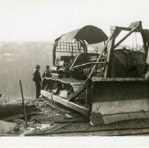 1945-50 - 2 men & tractor - Homfray Channel or Fanny Bay  - 2019019008 - jpg72 - 001