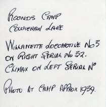 1939 - Willamette & Climax locomotives - Rounds Camp - 2022057001 - jpg72 -