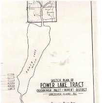Map No 19; Sketch Plan of Power Lake Tract: Ououkinsh Inlet: Rupert District - Vancouver Island