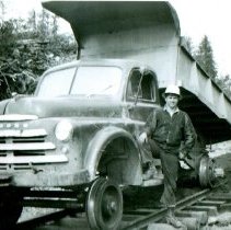 1955 - Mike Paton & Truck - Camp 3, Nitinat - 2022067001 - jpg72 - 001