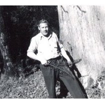1945-50 - Frank in Front of Tree - Copper Canyon - 2022069004 - jpg72 - 001