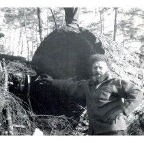 1946-47 - Man in Front of log - Copper Canyon - 2022069006 - jpg72 - 001