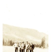 1936 - Men Standing on Log - Great Central Lake - 1988007014 - jpg72 - 001