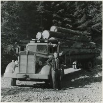 1965 - Crew Member & Loaded Truck - Lake Cowichan - 2007200139 - jpg75 - 001