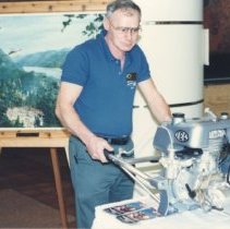 Logging Trucks outside Truck Loggers Convention