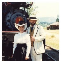 Mike Osborn and Christine Brandt pose by Hillcrest No. 1