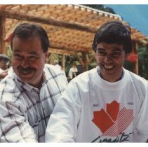 Glen Ridgway (left) & Mike Coleman (right) cutting cake