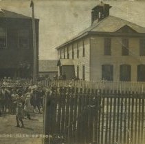 Postcard image of old Glen Carbon School