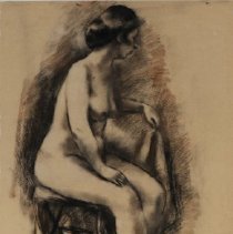 Sitting Nude - Leaning '56