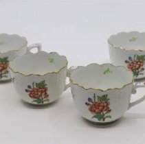 Orange floral - 4 pieces