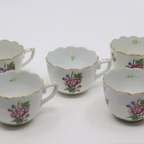 Red floral side - 5 pieces