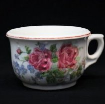 Rose floral design coffee cup