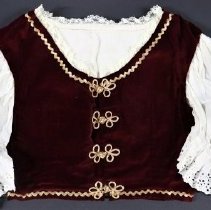 Woman's harvest festival costume vest and blouse