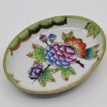 Herend oval butter dish