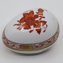 Herend egg shaped Bonbon dish - top view