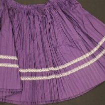 Kalocsa skirt - purple fabric with lace trim