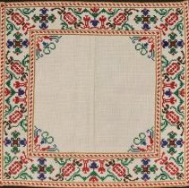 Multicolored cross-stitch embrpidery