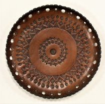 Wall hanging leather with embossed designs