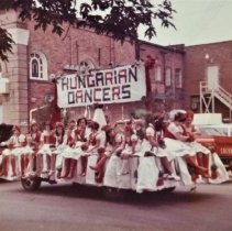 Hungarian Dancers on parade float