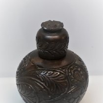 Wood carved flask