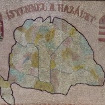 Embroidered map of Hungary