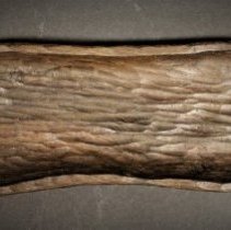 Hewn wooden serving platter