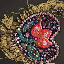 Closeup of the left side of the decorative piece