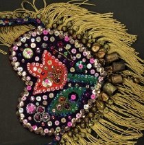 Closeup of the right side of the decorative piece