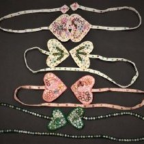 Four sets of heart shaped belts