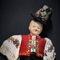 Boy doll in Matyo folk costume