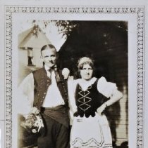 Harvest festival costume being worn by Mr. and Mrs. Kovacs