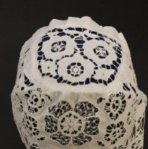 Kalocsa style cut-work headpiece