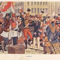Litho showing recruiting for the 1848/49 revolution