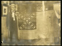 Levi Jasper Walker with the Flag of the 13th North Carolina Infantry