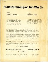 Protest Frame-Up of Anti-War GIs