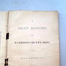 A Brief History of Harrison County, Ohio by S.B. MaGavaran