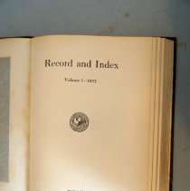 1927 Record and Index