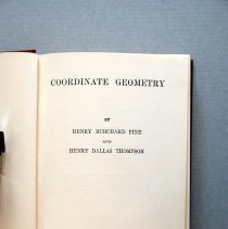 Coordinate Geometry by Henry Burchard Fine and Henry Dallas Thompson