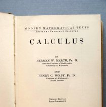 Calculus by Herman W. March and Henry C. Wolff