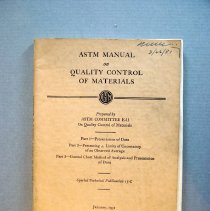 ASTM Manual on Quality of Materials