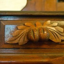 Victorian Dresser with Mirror (five drawers, marble inset)