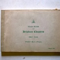 Year Book for Delphian Chapters, First Year