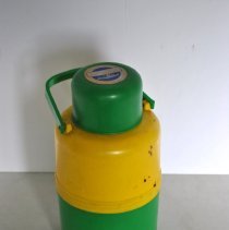 Thermos (with screw- and removable- caps and loop handle); Atlas Jar inside