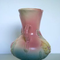 Vase (with handles and floral design)