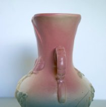 Vase (with handles and floral design)
