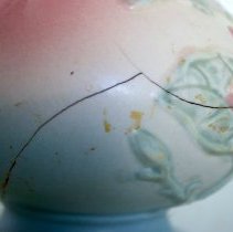 Vase (with handles and floral design)