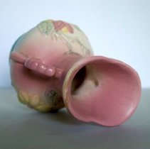 Vase (with handles and floral design)