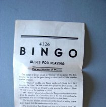 Bingo, A Complete Set (with box, instructions, cards, chits; No. 4126)